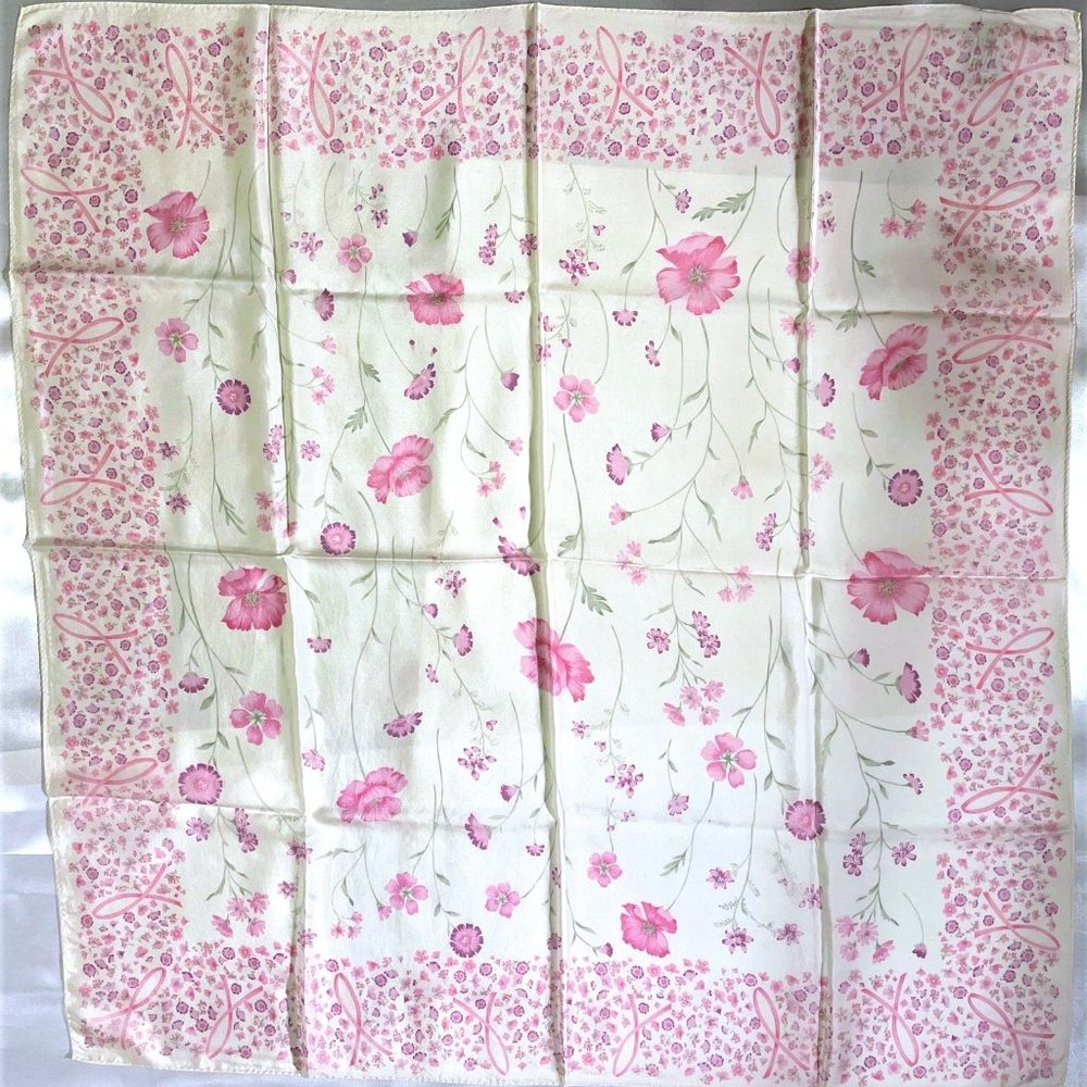 Accessory Street breast cancer pink silk 100% scarf